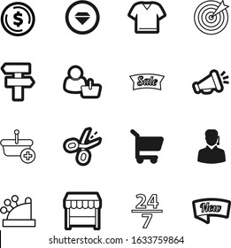 shop vector icon set such as: corner, signpost, website, dart, locator, hour, refresh, register, goal, open, template, present, cutting, road, warning, grocery, ring, male, luxury, basket, t-shirt
