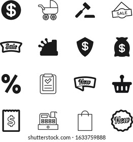 shop vector icon set such as: auction, sales, save, balance, rich, debt, billing, work, old, secure, graphic, newborn, silhouette, childhood, shape, kid, bill, tax, carriage, invoice, basket, judge