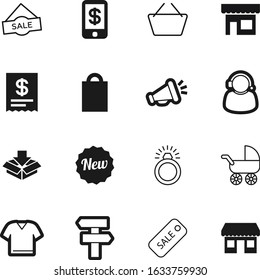 shop vector icon set such as: traffic, diamond, post, megaphone, online, customer, glossy, smartphone, communicate, door, code, signpost, town, headphone, guide, sound, simple, coupon, small, sell