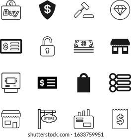 shop vector icon set such as: judgement, storefront, town, success, site, page, mail, signage, verdict, mall, protect, defend, secure, options, drawing, court, menu, engagement, envelope, safeguard