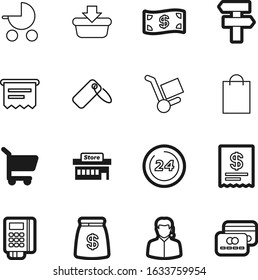 shop vector icon set such as: grocery, toddler, debt, fashion, operator, directional, wheel, cardboard, funds, clock, phone, price, traffic, invoice, trolley, newborn, promotion, cargo, customer