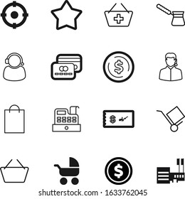 shop vector icon set such as: challenge, cardboard, hot, one, cargo, marketing, e-commerce, coffee, deliver, empty, accuracy, hypermarket, super, gradient, trolley, register, cozy, construction, clip