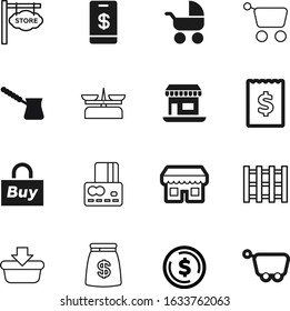 shop vector icon set such as: flavored, break, carriage, online, information, container, compare, basket, office, card, smartphone, success, save, billing, smart, wheel, cozy, funds, communication