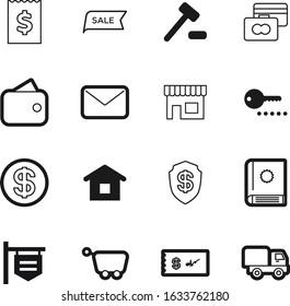 shop vector icon set such as: billing, badge, big, school, protect, funding, frame, coins, courthouse, golden, judgement, hammer, construction, authority, building, shipping, discount, van, website
