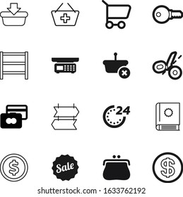 shop vector icon set such as: password, e-commerce, account, service, clock, textbook, shelf, scales, credit, door, shape, weigh, choice, scissors, coins, hour, success, coupon, day, way, time, text