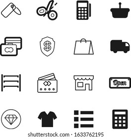shop vector icon set such as: gray, service, logistic, protect, delivery, rounded, safe, tshirt, office, free, cards, calculator, calculate, defend, city, color, economy, beautiful, transportation