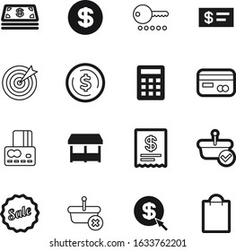 shop vector icon set such as: hold, banner, place, receipt, discount, center, abstract, color, silhouette, check, digital, template, amount, new, offer, present, technology, local, dart, game, pen