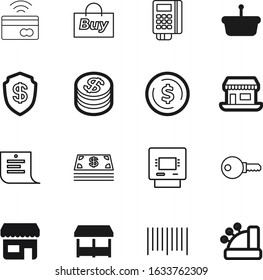 shop vector icon set such as: information, pin, investment, item, protection, creative, planning, safeguard, gradient, equipment, drawing, lock, town, list, code, tag, system, point, architecture