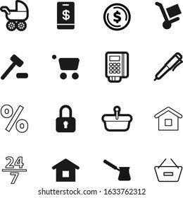 shop vector icon set such as: 247, card, phone, hot, privacy, support, apple, judgement, work, freight, distribution, wheel, order, handmade, packaging, lock, smartphone, decline, hrs, cozy