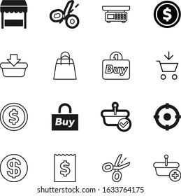 shop vector icon set such as: receipt, commercial, sport, measurement, game, weigh, point, invoice, fashion, center, weigher, performance, wealth, bag, cart, golden, weighing, compare, weight, place