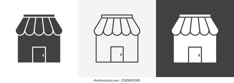 Shop vector icons collection graphic designs for ui designs