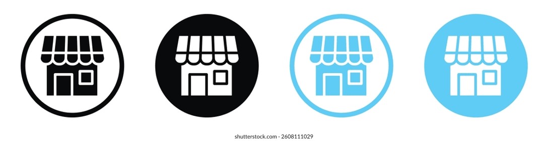 Shop vector icons graphic pack