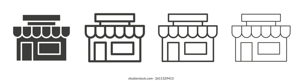Shop vector icons graphic pack