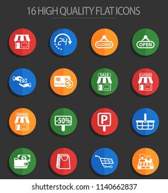shop vector icons for web and user interface design