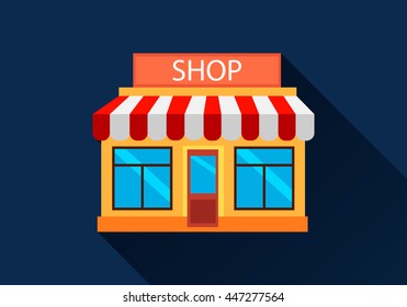 Shop. Vector illustration, flat design.