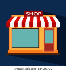 Shop. Vector illustration, flat design.