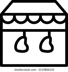 shop Vector illustration on a transparent background. Premium quality symbols. Stroke vector icon for concept and graphic design.