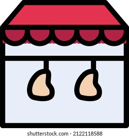 shop Vector illustration on a transparent background. Premium quality symbols. Stroke vector icon for concept and graphic design.