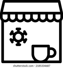 shop  Vector illustration on a transparent background. Premium quality symmbols. Thin line vector icons for concept and graphic design.
