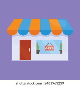 Shop vector illustration. Shops and stores icon. vector market shop illustration. 