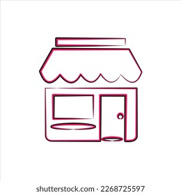 Shop-Vektorlogo-Design-Kunst, Gebäude 