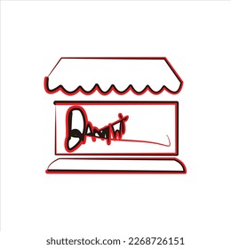 diseño de logotipo vectorial de tienda, edificio 