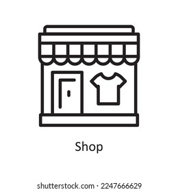 Icono de diseño del contorno del vector de compra. Símbolo de administración de productos en el archivo EPS 10 de fondo blanco