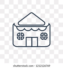 Shop vector outline icon isolated on transparent background, high quality linear Shop transparency concept can be used web and mobile