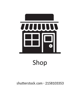 Shop vector solid Icon Design illustration. City elements Symbol on White background EPS 10 File