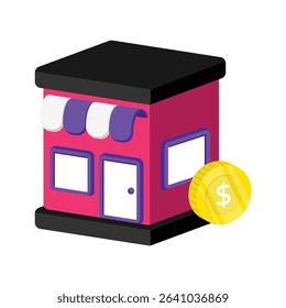 Shop Vector style icon. Eps 10 file