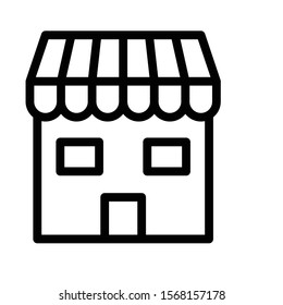 shop vector thin line icon 