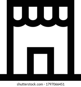 shop vector thin line icon 