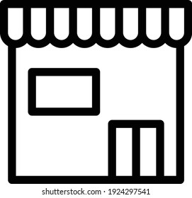 shop vector thin line icon
