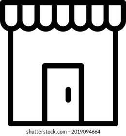 shop vector thin line icon