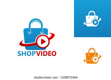 Shop Video Play Logo Template Design Vector, Emblem, Design Concept, Creative Symbol, Icon