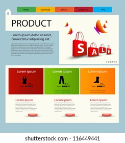 Shop website template