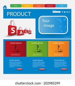 Shop website template, easy all editable