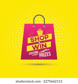 Shop and win exciting prizes log unit, retail sales offer, prizes, discount, deals, shopping, mall offer