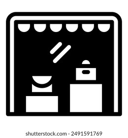 Shop Window black friday icon illustration