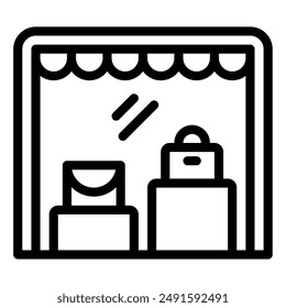 Shop Window black friday icon illustration