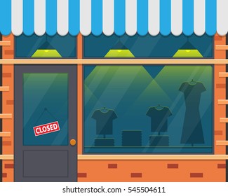 shop window, closed