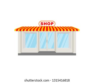 Shop window. Trading shop sign. Store symbol 
