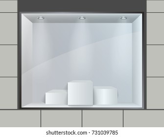 Shop window. Vector illustration.