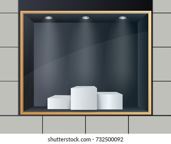 Shop window. Vector illustration.