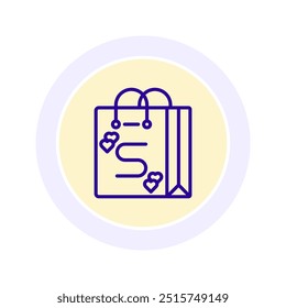 Shopaholic Bag icon, bag, shopaholic, shopping, addiction line icon, editable vector icon, pixel perfect, illustrator ai file