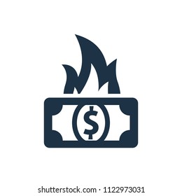 Shopaholic Money Burn Icon