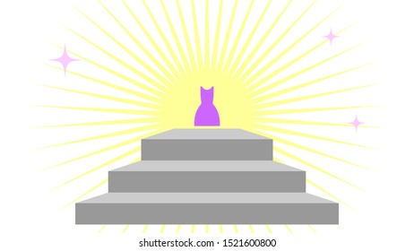 Shopaholism vector design. Cult of appearance illustration