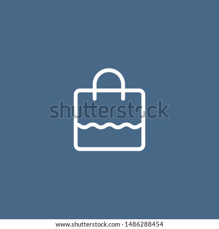 Shoper bag outline vector icon