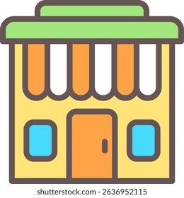 Shopfront Filled Style Icon Design