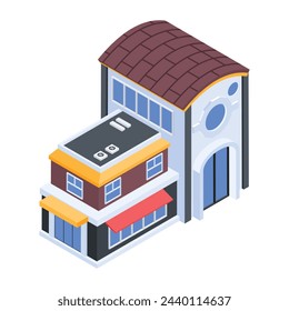 Shopfront isometric icon is up for premium use